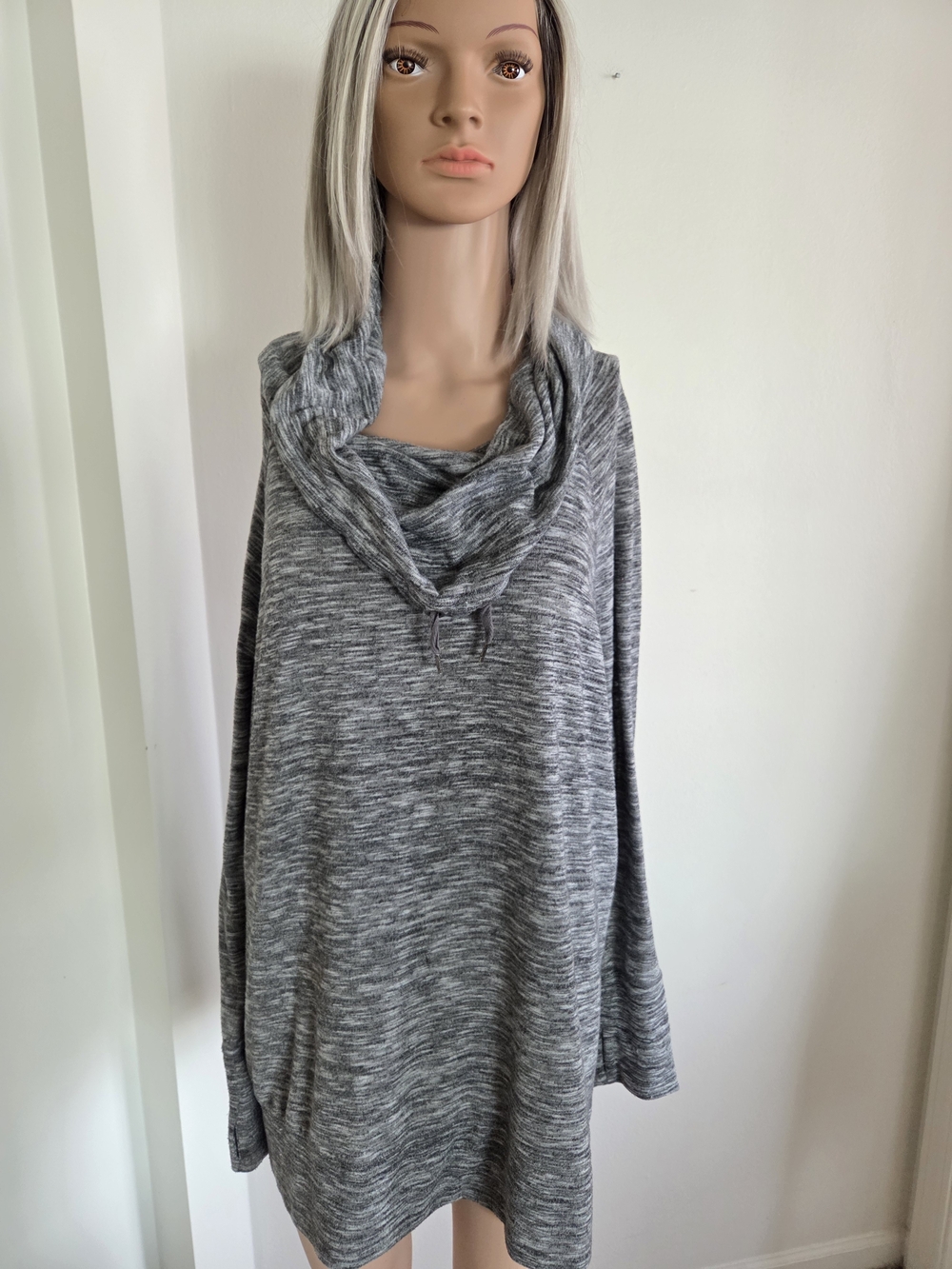 MTA Sport Womens Gray Pullover Hoodie Size 1X